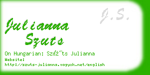 julianna szuts business card