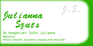 julianna szuts business card